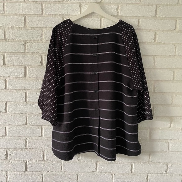 Moonlight Y&S Fashion Design Artsy Blouse Button Back Top Lagenlook Size Large - Picture 6 of 9